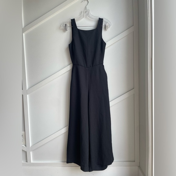 Wilfred Écoulement Romper Black Wide  Legs Open Back Lined Size 4 - Picture 5 of 9